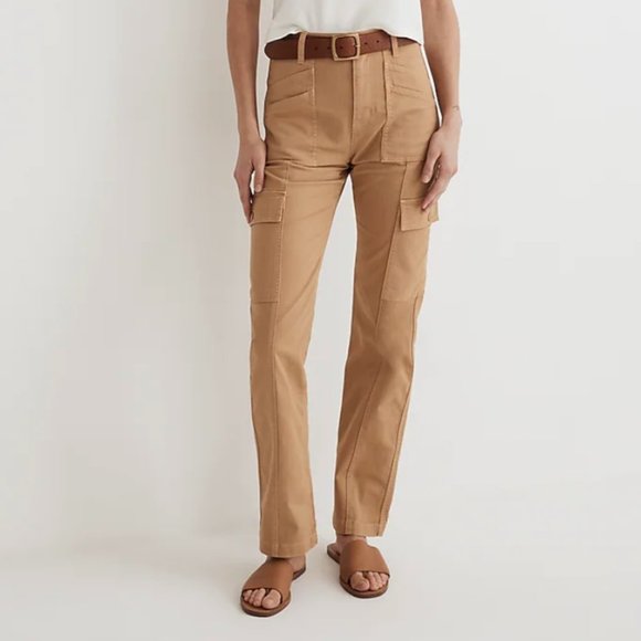 Madewell The Garment-Dyed '90s Straight Cargo Pant in Sand Dune (Size 26) - Picture 1 of 12